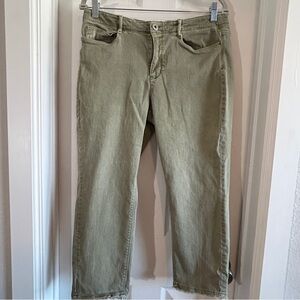 J. Jill cropped Jeans, Size 10, Sage Green